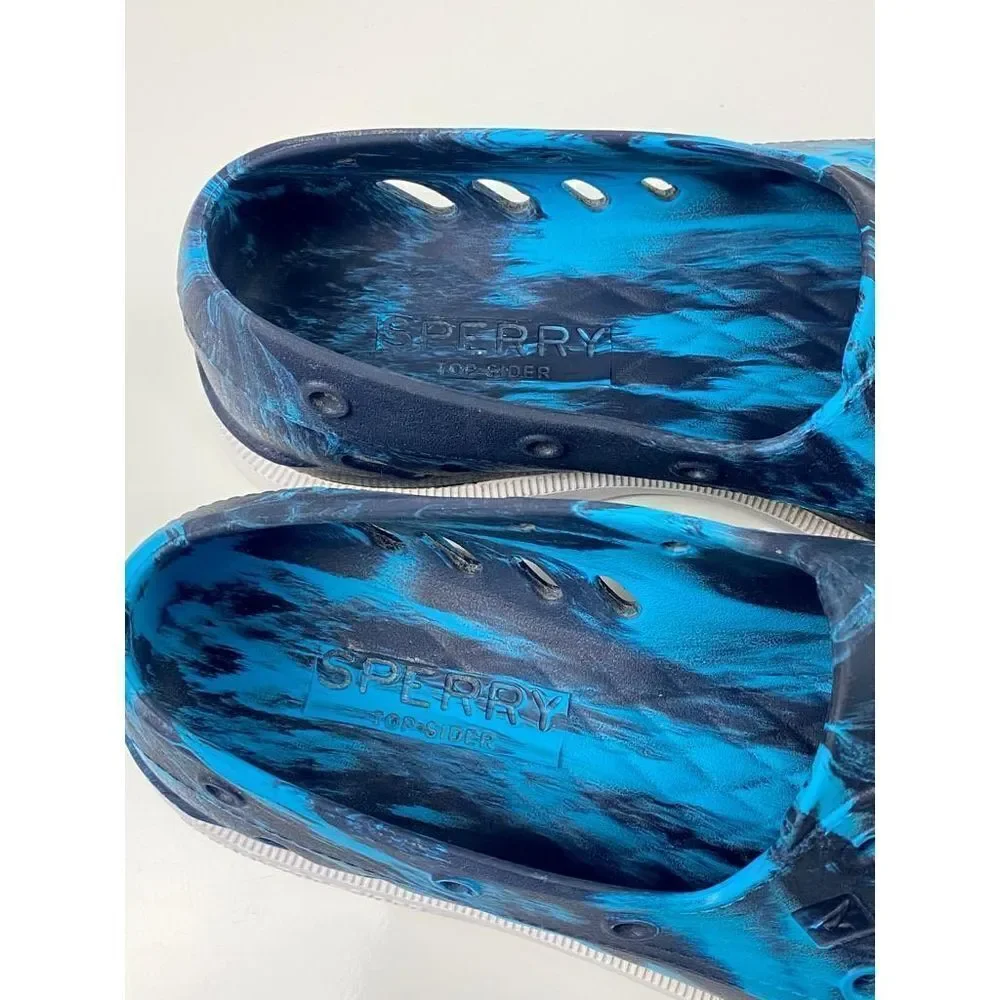 Sperry Top Sider Authentic Original Float Boat Shoe Mens 7 Womens 8 Marble Blue